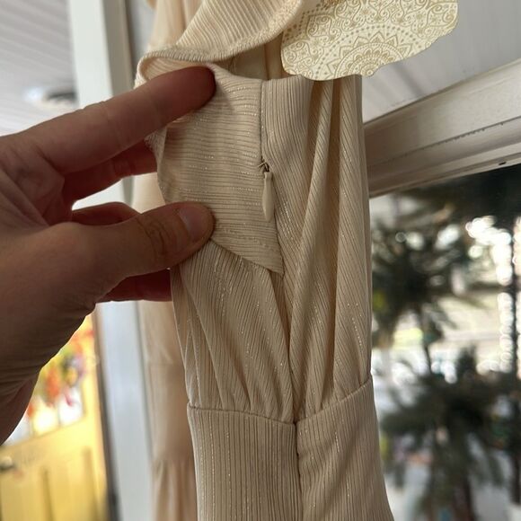 NWT Altar’d State Taupe Shimmer Dress - Picture 8 of 8